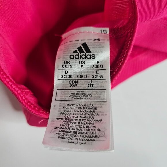 NEW ADIDAS Sports Bra Don't Rest Alphaskin MAGENTA PINK w RED Logo size S 8/10 - Picture 4 of 4